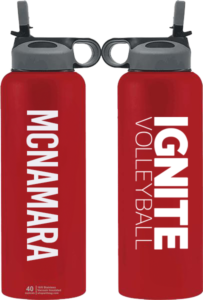 Each athlete will get a custom water bottle with their name!