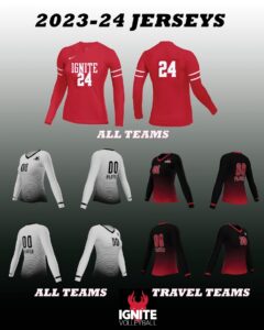 2023-24 Ignite Jerseys: Travel teams get all three. Non Travel get the White jersey and the Red jersey.